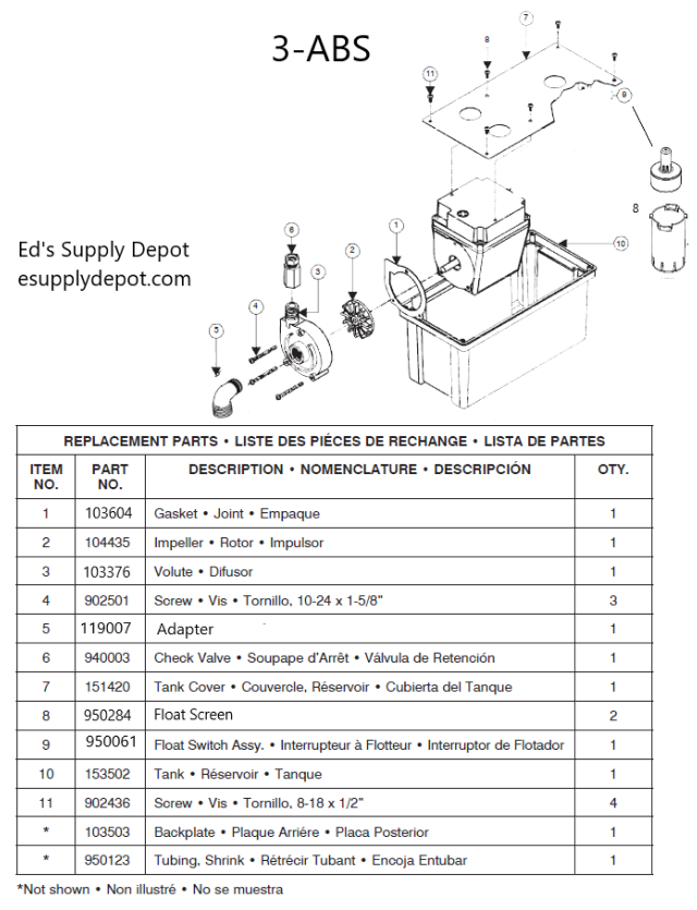 551320 3-ABS 115V 60Hz 1/2